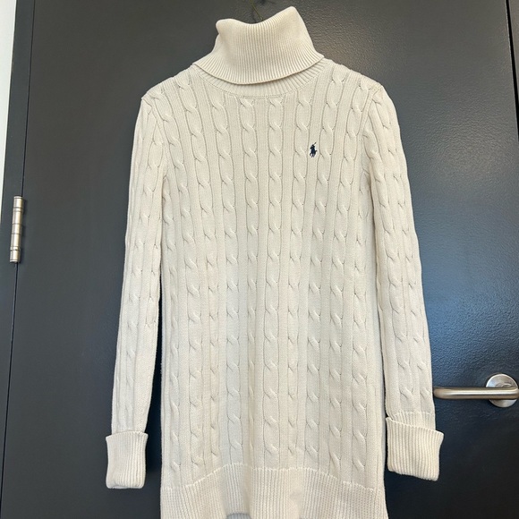 Polo Sport Ralph Lauren M GUC cable knit/ fisherman knit turtle neck dress - Picture 2 of 15